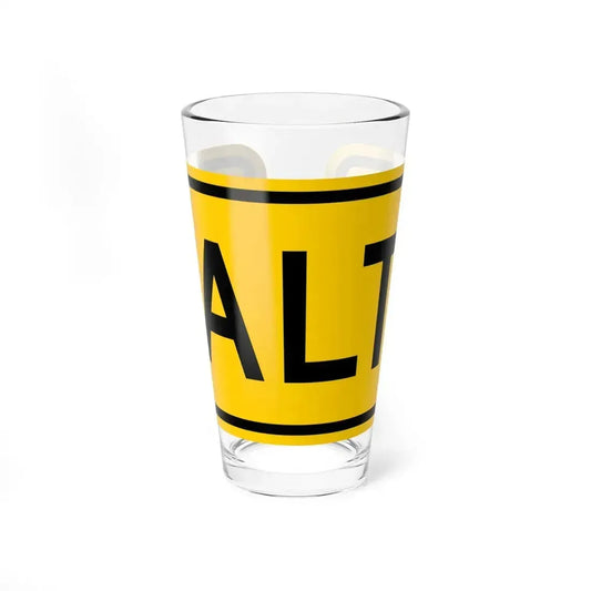 Alt plate Wyoming (Wyoming) (Road Sign) Pint Glass 16oz 16oz - Go Mug Yourself