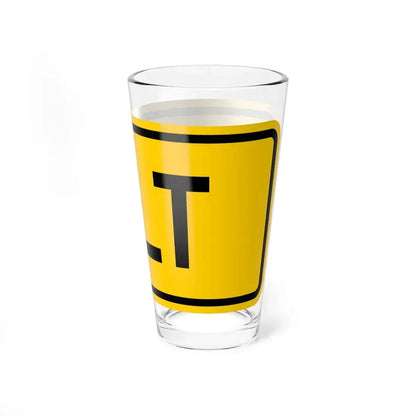 Alt plate Wyoming (Wyoming) (Road Sign) Pint Glass 16oz - Go Mug Yourself