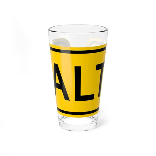Alt plate Wyoming (Wyoming) (Road Sign) Pint Glss 16oz 16oz - Go Mug Yourself