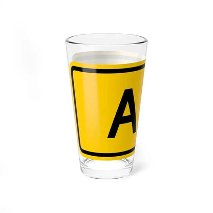 Alt plate Wyoming (Wyoming) (Road Sign) Pint Glss 16oz - Go Mug Yourself