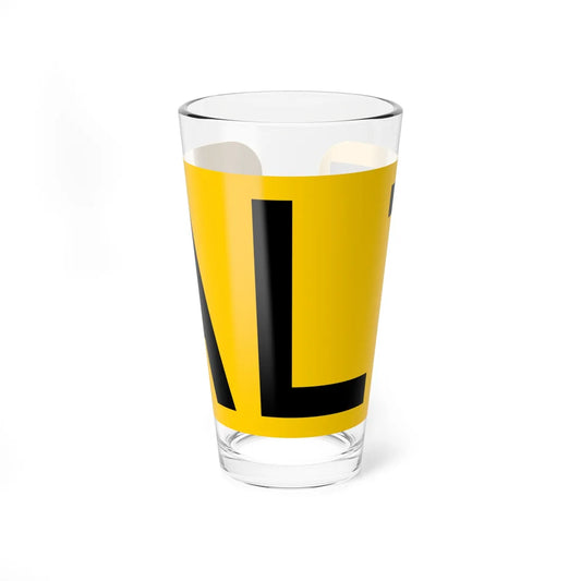 Alt plate yellow FL 1956 (Florida) (Road Sign) Pint Glass 16oz 16oz - Go Mug Yourself