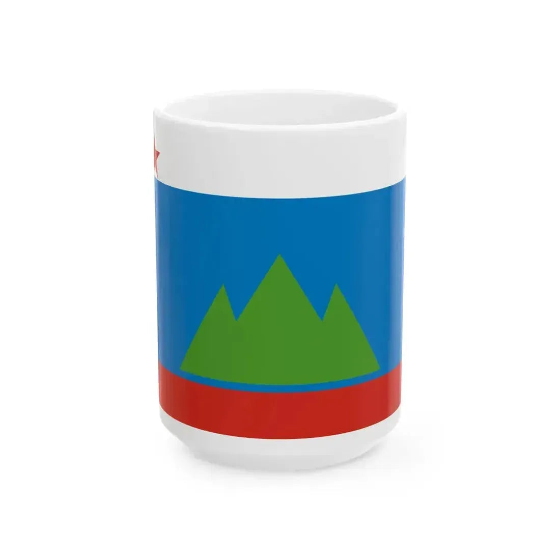 Altai Republic flag submission 1992 25 (Russia) White Coffee Mug 15oz - Go Mug Yourself