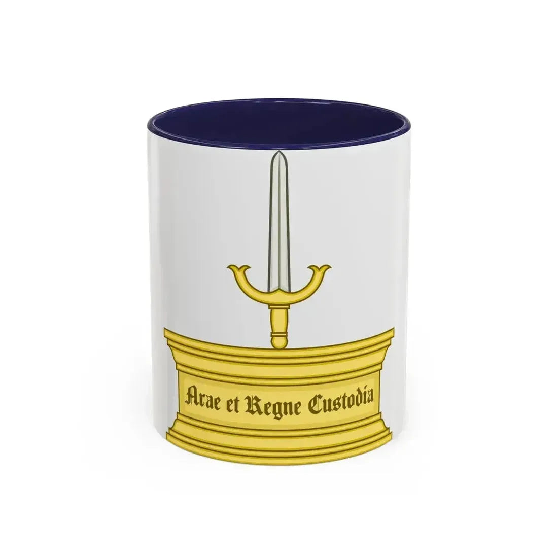 Altar and Sword Badge of Mary I - Accent Coffee Mug 11oz Navy - Go Mug Yourself