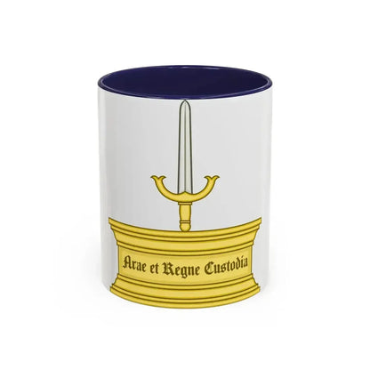 Altar and Sword Badge of Mary I - Accent Coffee Mug 11oz Navy - Go Mug Yourself