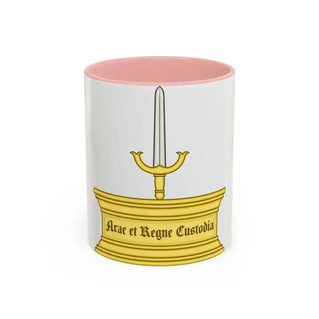 Altar and Sword Badge of Mary I - Accent Coffee Mug 11oz Pink - Go Mug Yourself