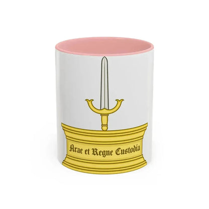 Altar and Sword Badge of Mary I - Accent Coffee Mug 11oz Pink - Go Mug Yourself