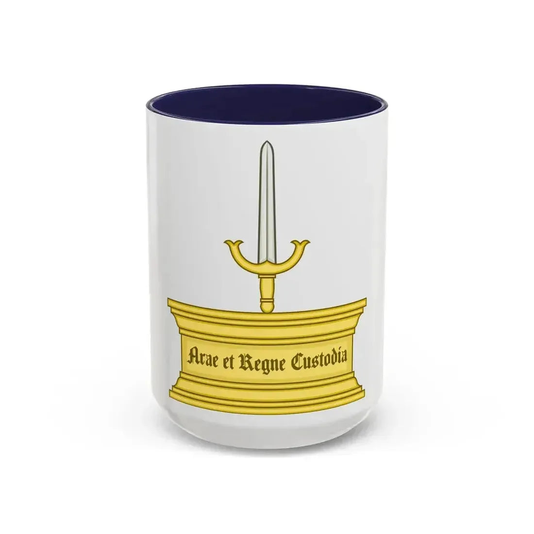 Altar and Sword Badge of Mary I - Accent Coffee Mug 15oz Navy - Go Mug Yourself