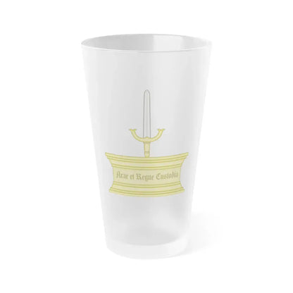 Altar and Sword Badge of Mary I - Frosted Pint Glass 16oz 16oz Frosted - Go Mug Yourself