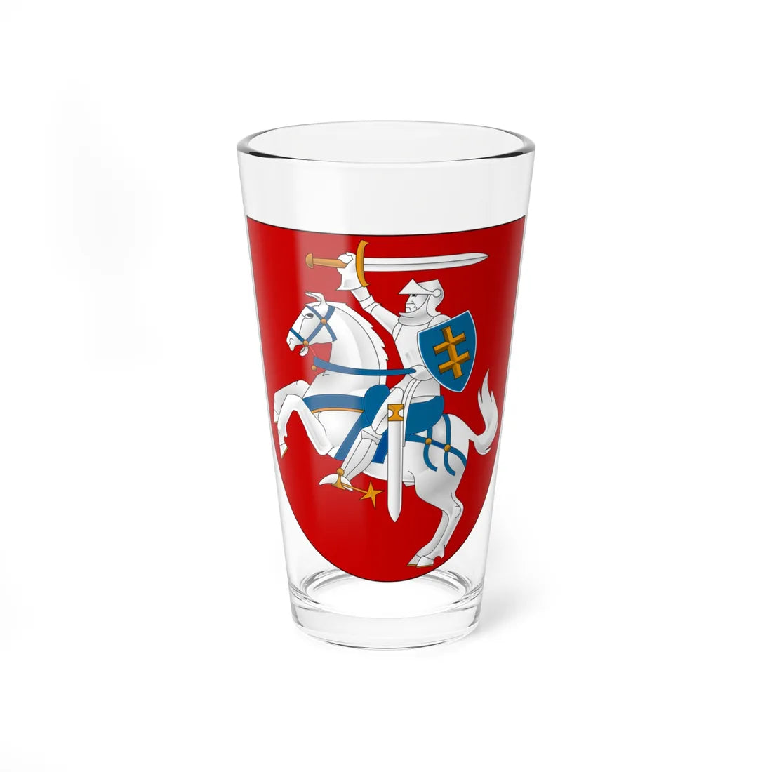 Alternate Coat of Arms of Lithuania (Belarus) (Coat of Arms) Pint Glass 16oz 16oz - Go Mug Yourself