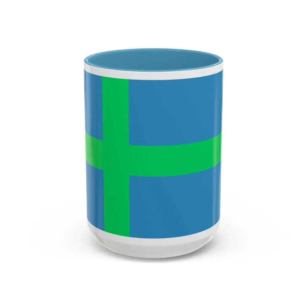 Alternate flag of Votes Estonia - Accent Coffee Mug 15oz Light Blue - Go Mug Yourself