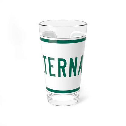 Alternate plate Vermont (Vermont) (Road Sign) Pint Glass 16oz 16oz - Go Mug Yourself
