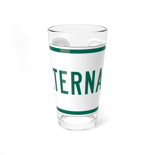 Alternate plate Vermont (Vermont) (Road Sign) Pint Glass 16oz 16oz - Go Mug Yourself
