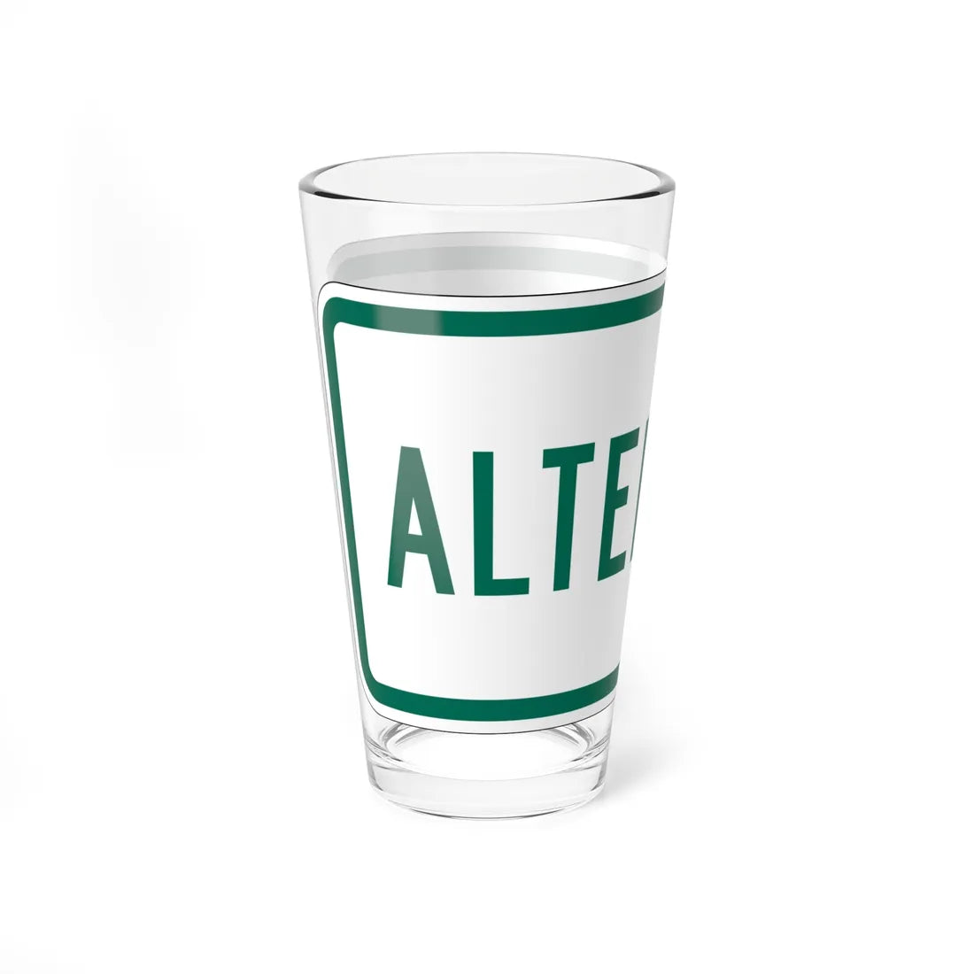 Alternate plate Vermont (Vermont) (Road Sign) Pint Glass 16oz - Go Mug Yourself