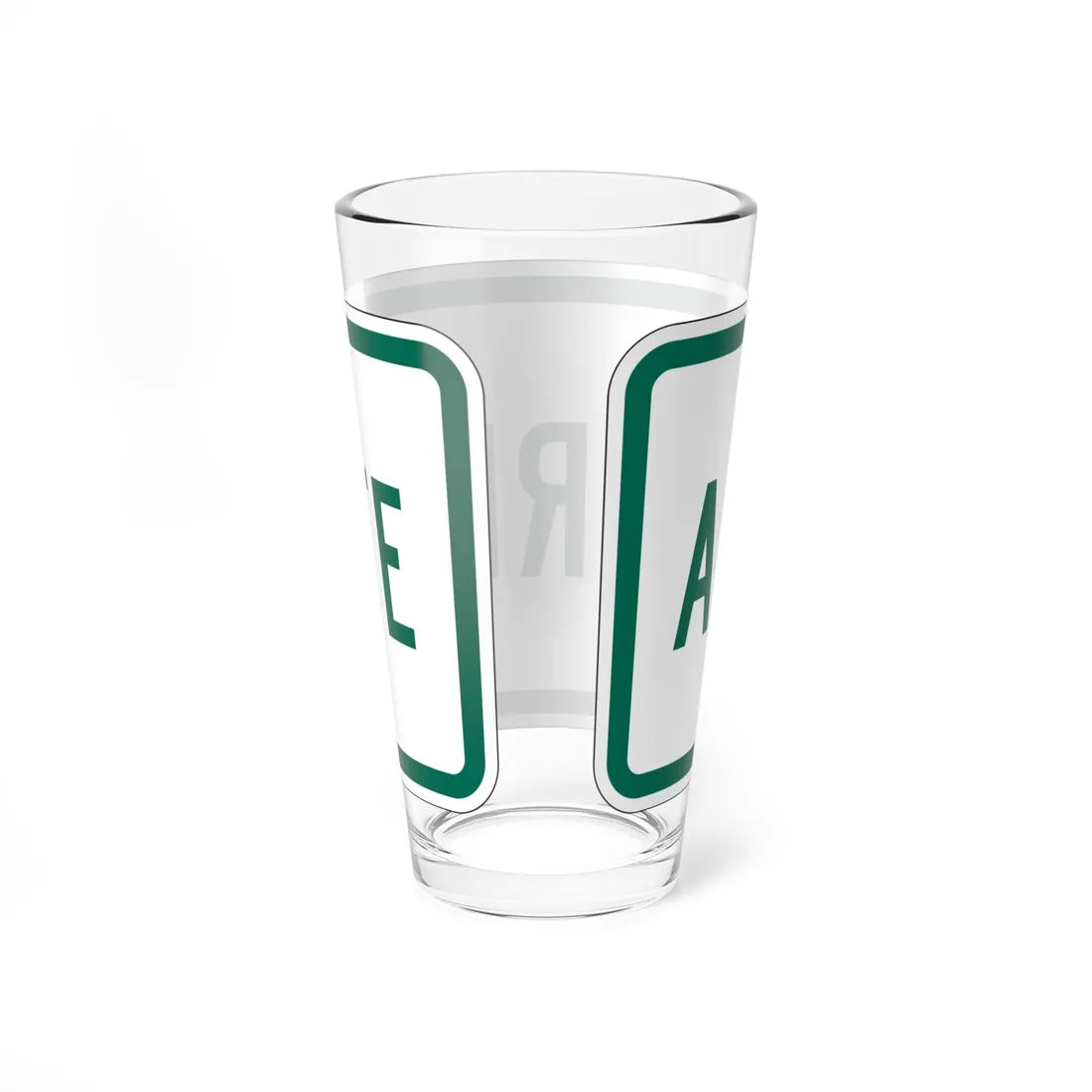 Alternate plate Vermont (Vermont) (Road Sign) Pint Glass 16oz - Go Mug Yourself