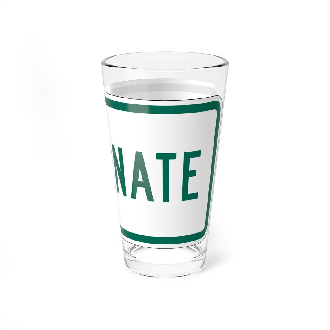 Alternate plate Vermont (Vermont) (Road Sign) Pint Glass 16oz - Go Mug Yourself