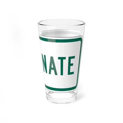 Alternate plate Vermont (Vermont) (Road Sign) Pint Glass 16oz - Go Mug Yourself