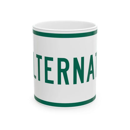 Alternate plate Vermont (Vermont) (Road Sign) White Coffee Mug 11oz - Go Mug Yourself