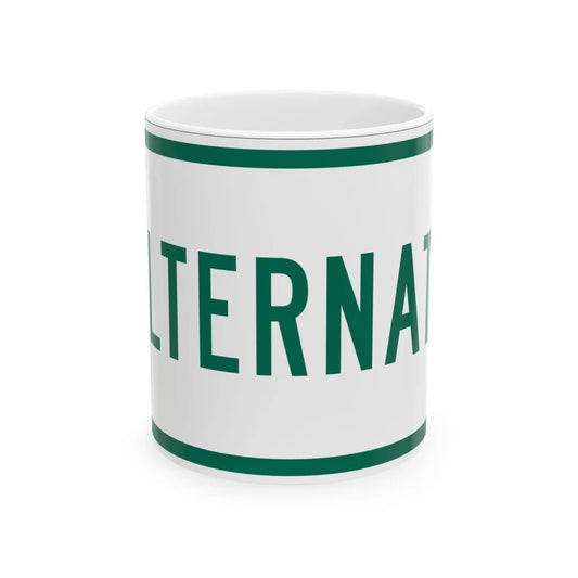 Alternate plate Vermont (Vermont) (Road Sign) White Coffee Mug 11oz - Go Mug Yourself