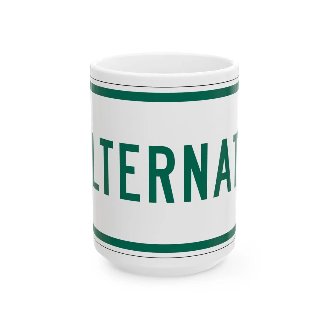 Alternate plate Vermont (Vermont) (Road Sign) White Coffee Mug 15oz - Go Mug Yourself