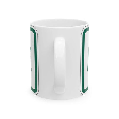 Alternate plate Vermont (Vermont) (Road Sign) White Coffee Mug - Go Mug Yourself