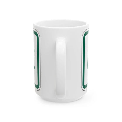Alternate plate Vermont (Vermont) (Road Sign) White Coffee Mug - Go Mug Yourself