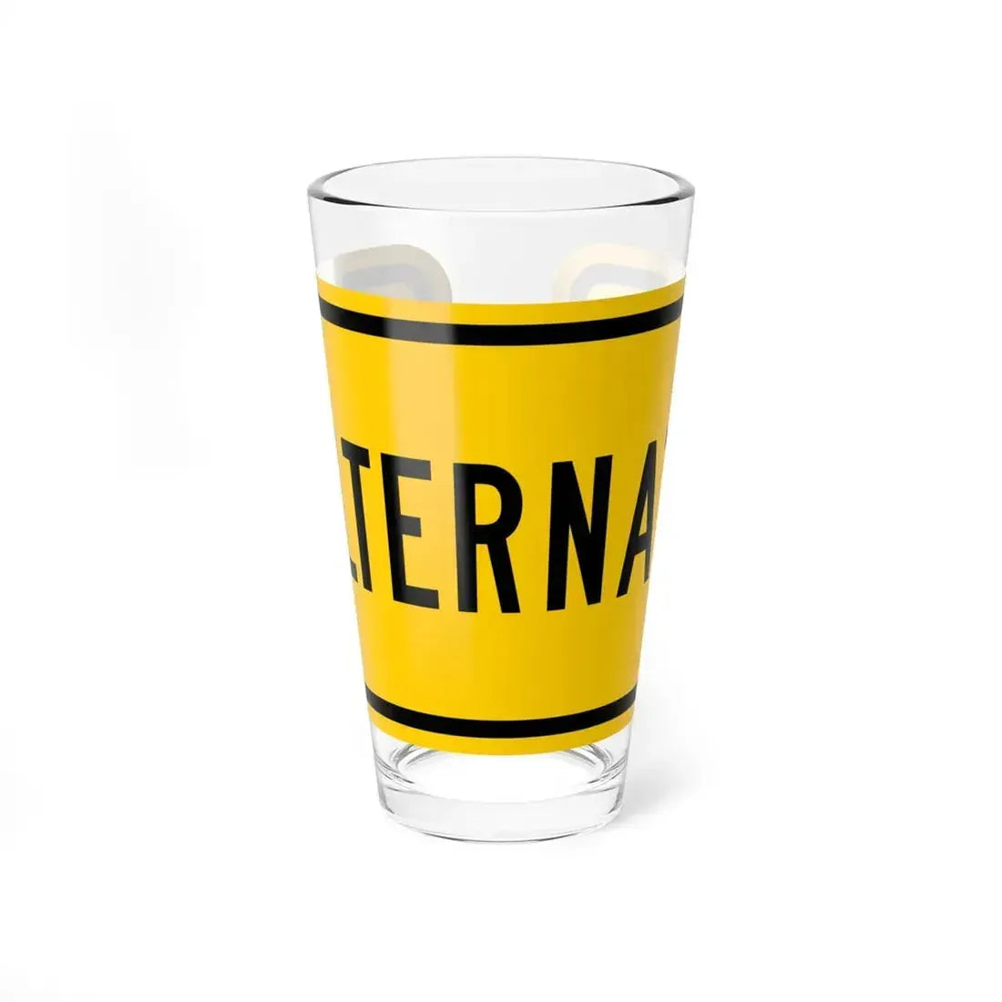 Alternate plate Wyoming (Wyoming) (Road Sign) Pint Glass 16oz 16oz - Go Mug Yourself