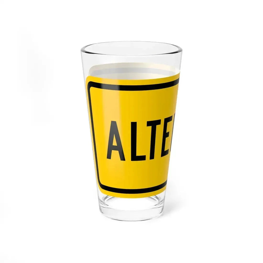 Alternate plate Wyoming (Wyoming) (Road Sign) Pint Glass 16oz - Go Mug Yourself