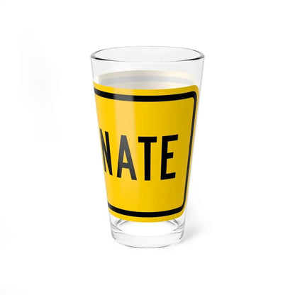 Alternate plate Wyoming (Wyoming) (Road Sign) Pint Glss 16oz - Go Mug Yourself