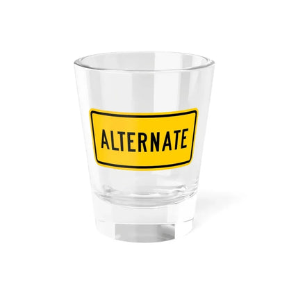Alternate plate Wyoming (Wyoming) (Road Sign) Shot Glass 1.5oz 1.5oz - Go Mug Yourself