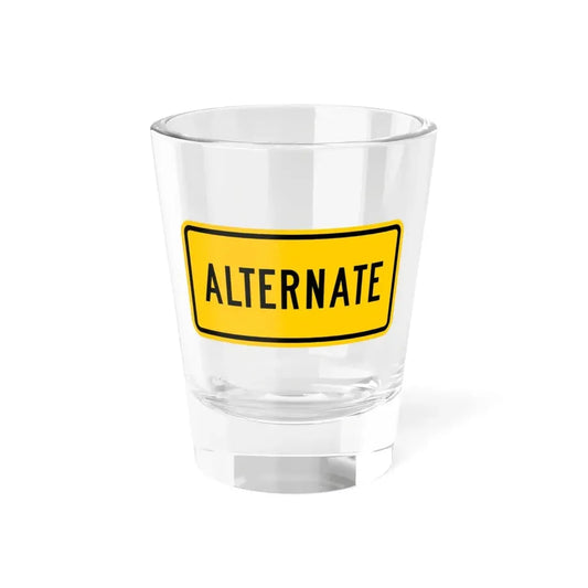 Alternate plate Wyoming (Wyoming) (Road Sign) Shot Glass 1.5oz 1.5oz - Go Mug Yourself