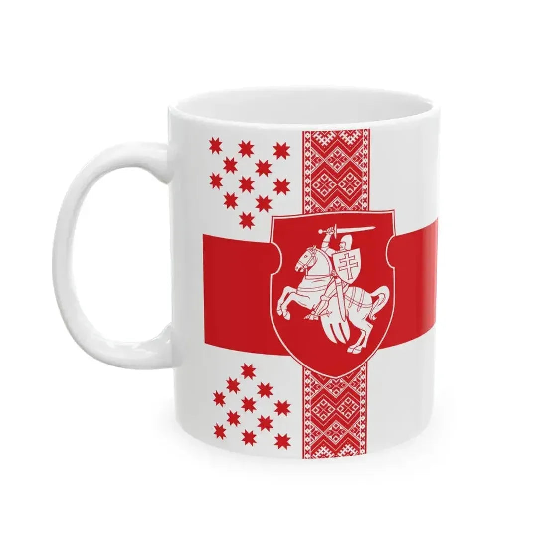 Alternative Flag of Belarus 1 22 lands (Belarus) White Coffee Mug - Go Mug Yourself