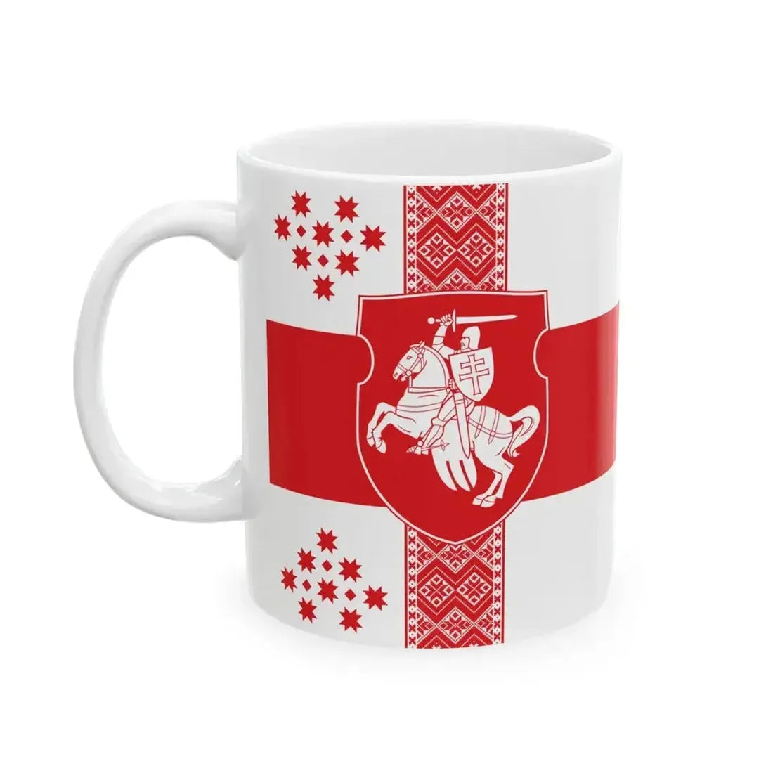 Alternative Flag of Belarus 2 22 lands (Belarus) White Coffee Mug - Go Mug Yourself