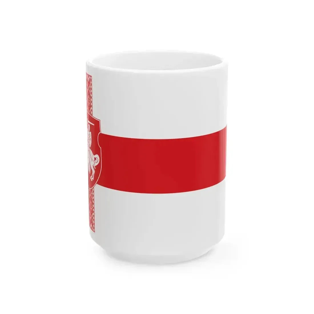 Alternative Flag of Belarus-2 (Belarus) White Coffee Mug 15oz - Go Mug Yourself