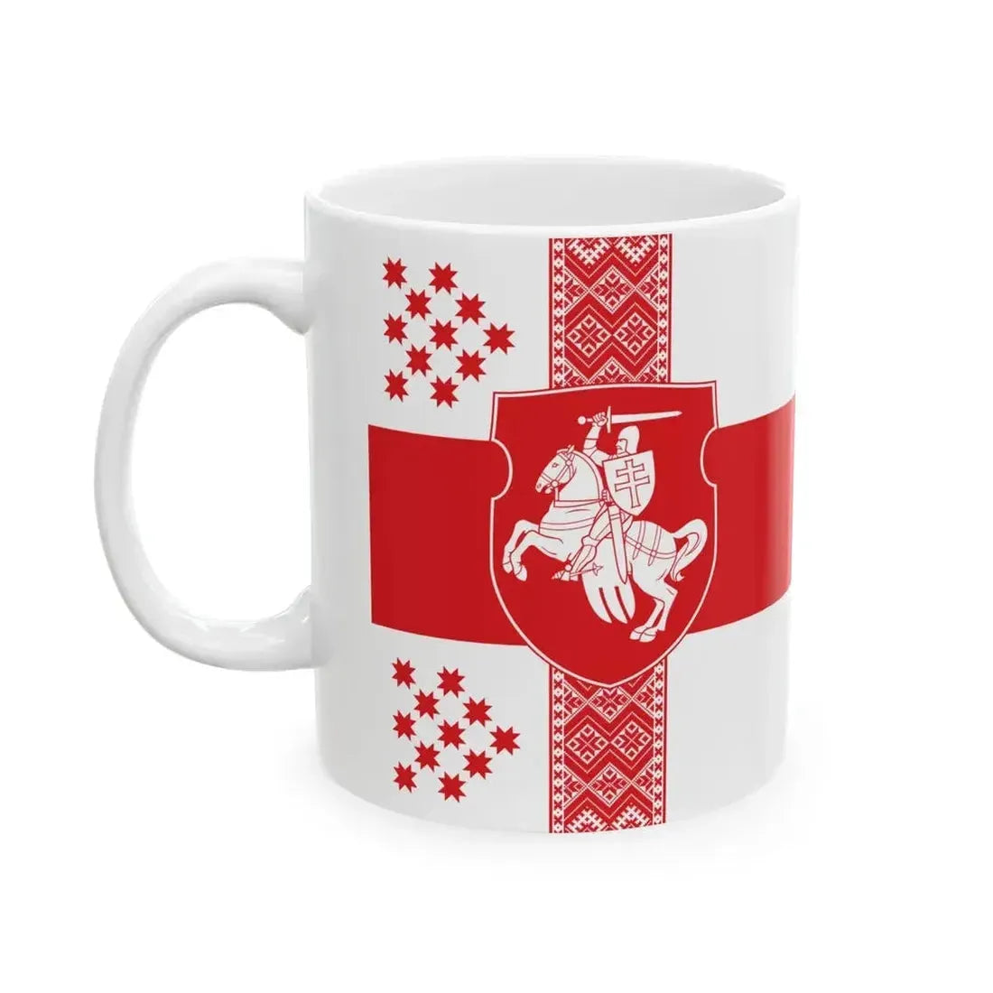 Alternative Flag of Belarus 3 22 lands (Belarus) White Coffee Mug - Go Mug Yourself