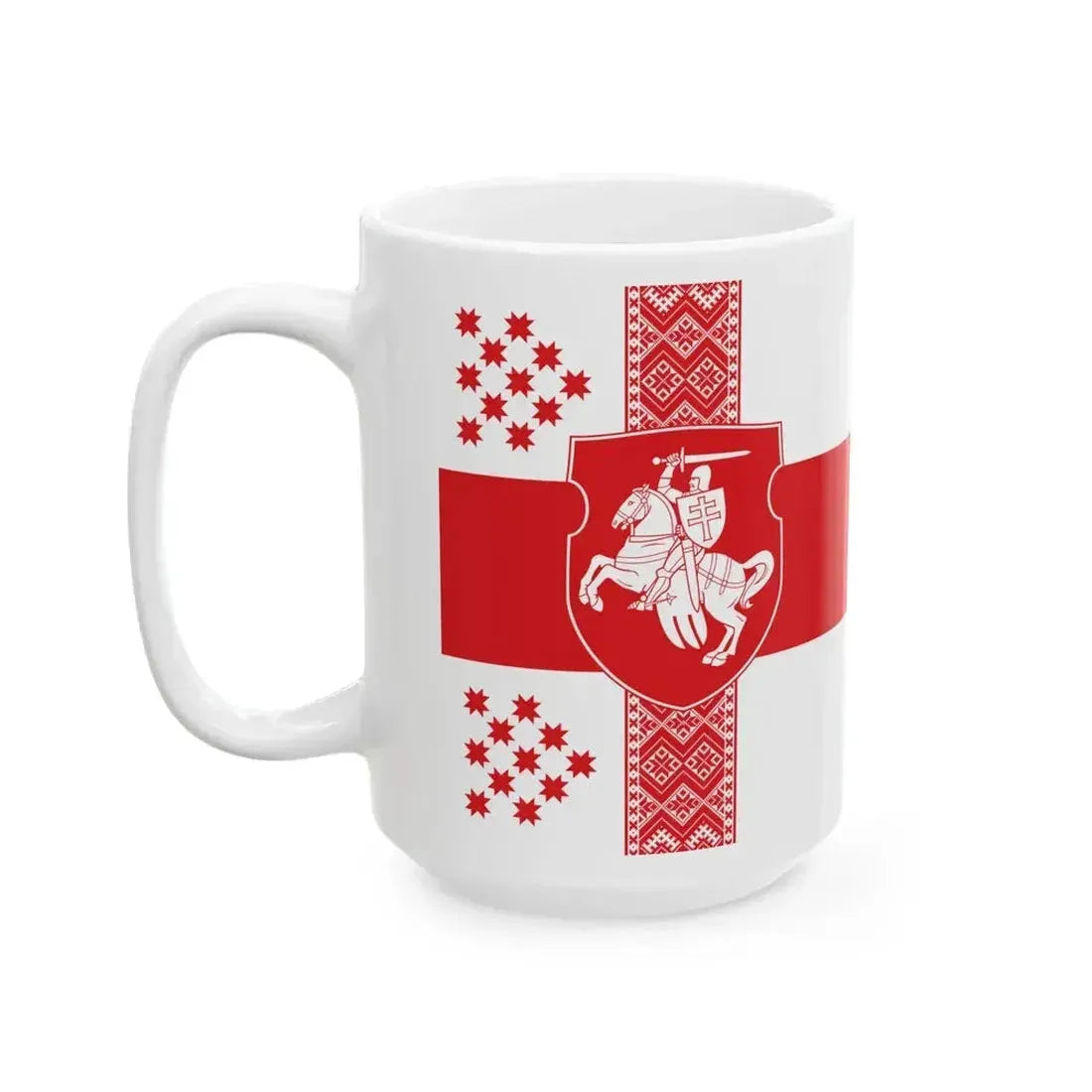 Alternative Flag of Belarus 3 22 lands (Belarus) White Coffee Mug - Go Mug Yourself