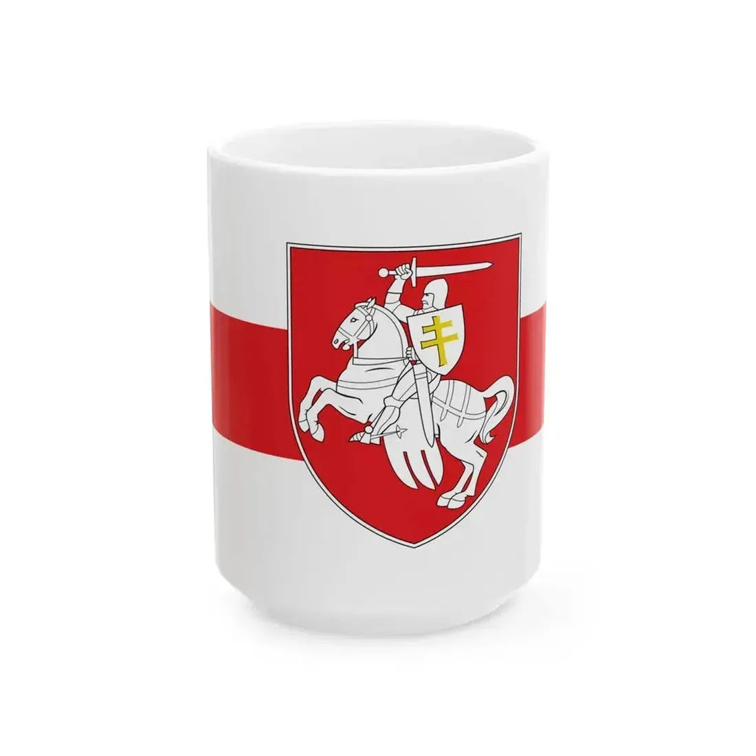 Alternative Flag of Belarus-5 (Belarus) White Coffee Mug 15oz - Go Mug Yourself