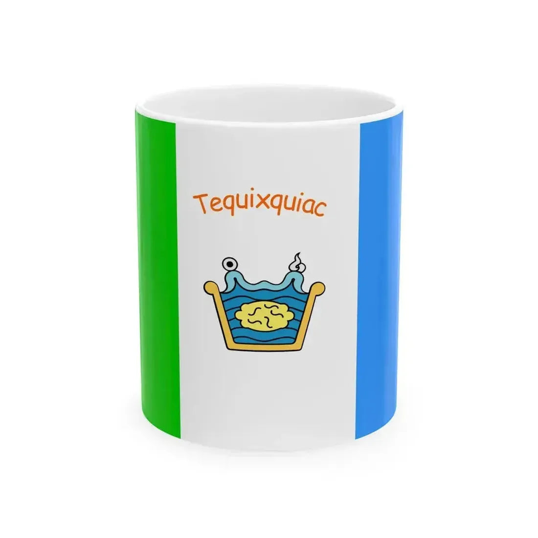 Alternative flag of Tequixquiac 2 (Mexico) White Coffee Mug 11oz - Go Mug Yourself