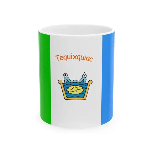 Alternative flag of Tequixquiac 2 (Mexico) White Coffee Mug 11oz - Go Mug Yourself