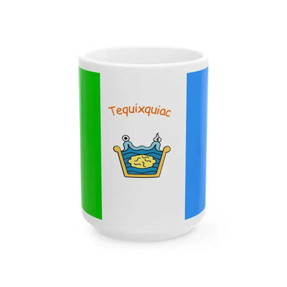 Alternative flag of Tequixquiac 2 (Mexico) White Coffee Mug 15oz - Go Mug Yourself
