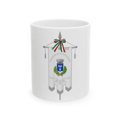 Altopascio-Gonfalone (Italy) White Coffee Mug 11oz - Go Mug Yourself