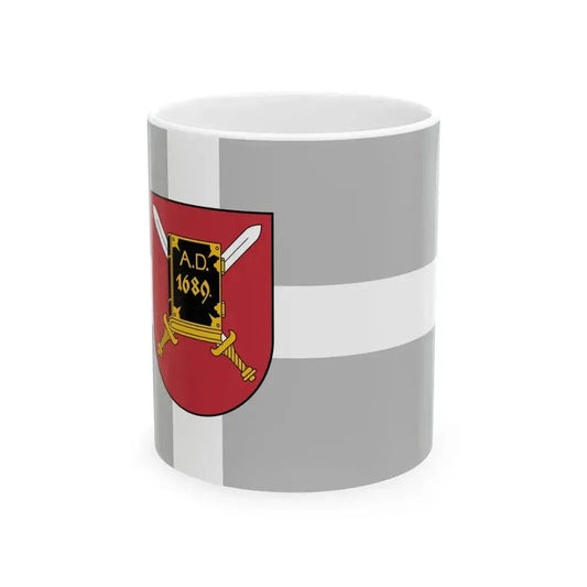 Aluksne flag (Latvia) White Coffee Mug 11oz - Go Mug Yourself