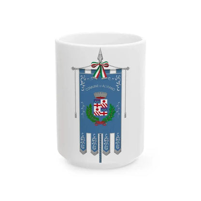 Alviano-Gonfalone (Italy) White Coffee Mug 15oz - Go Mug Yourself
