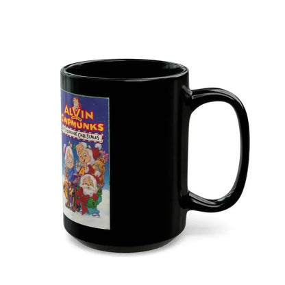 ALVIN AND THE CHIPMUNKS A CHIPMUNK CHRISTMAS (VHS COVER) - Black Coffee Mug - Go Mug Yourself