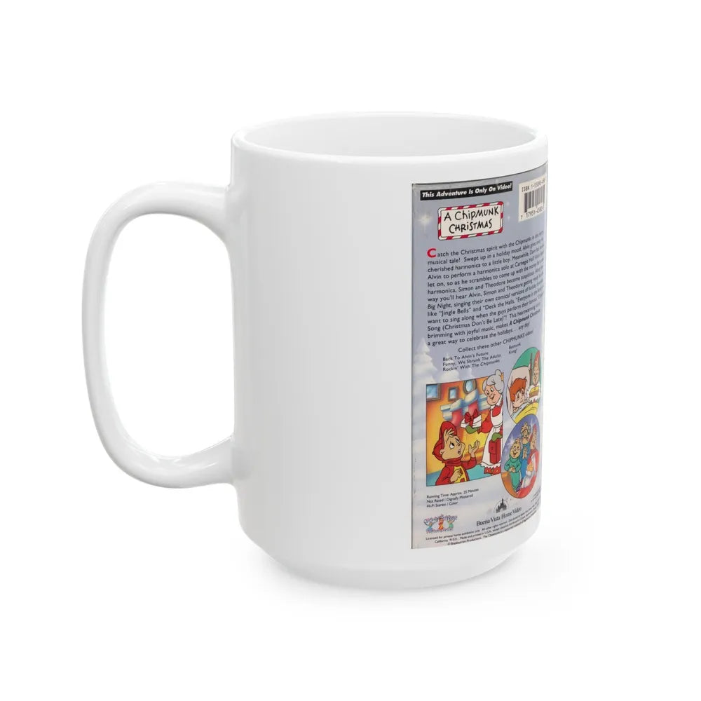 ALVIN AND THE CHIPMUNKS A CHIPMUNK CHRISTMAS (VHS COVER) - White Coffee Mug-Go Mug Yourself