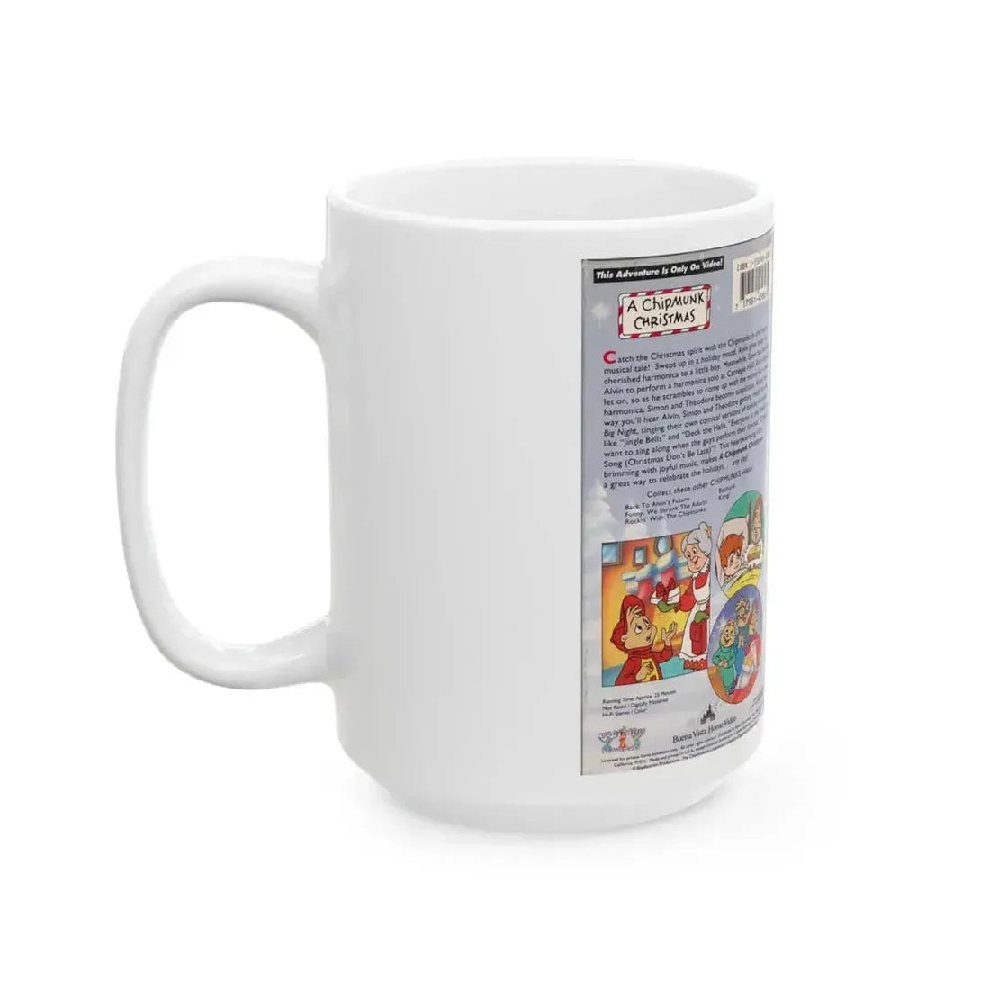 ALVIN AND THE CHIPMUNKS A CHIPMUNK CHRISTMAS (VHS COVER) - White Coffee Mug - Go Mug Yourself