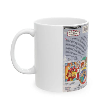 ALVIN AND THE CHIPMUNKS A CHIPMUNK CHRISTMAS (VHS COVER) - White Coffee Mug-Go Mug Yourself