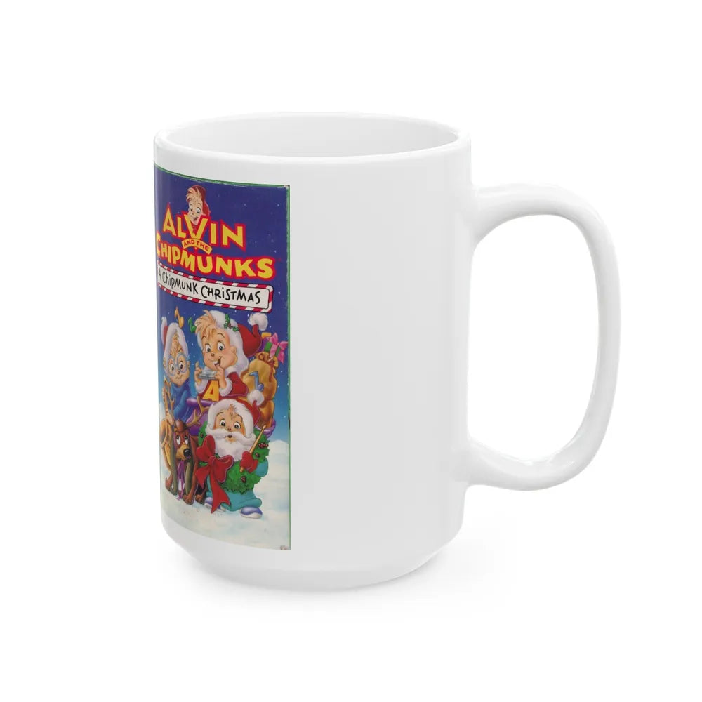 ALVIN AND THE CHIPMUNKS A CHIPMUNK CHRISTMAS (VHS COVER) - White Coffee Mug-Go Mug Yourself