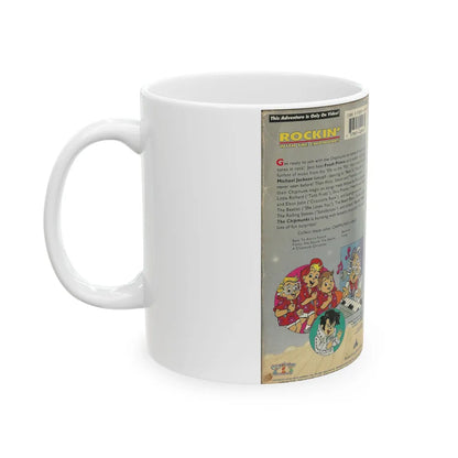 ALVIN AND THE CHIPMUNKS ROCKIN WITH THE CHIPMUNKS FEATURING MICHAEL JACKSON (VHS COVER) - White Coffee Mug-Go Mug Yourself