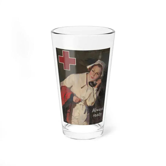 Always Ready, probable Red Cross advertisement (Magazine Illustration) Pint Glass 16oz 16oz - Go Mug Yourself