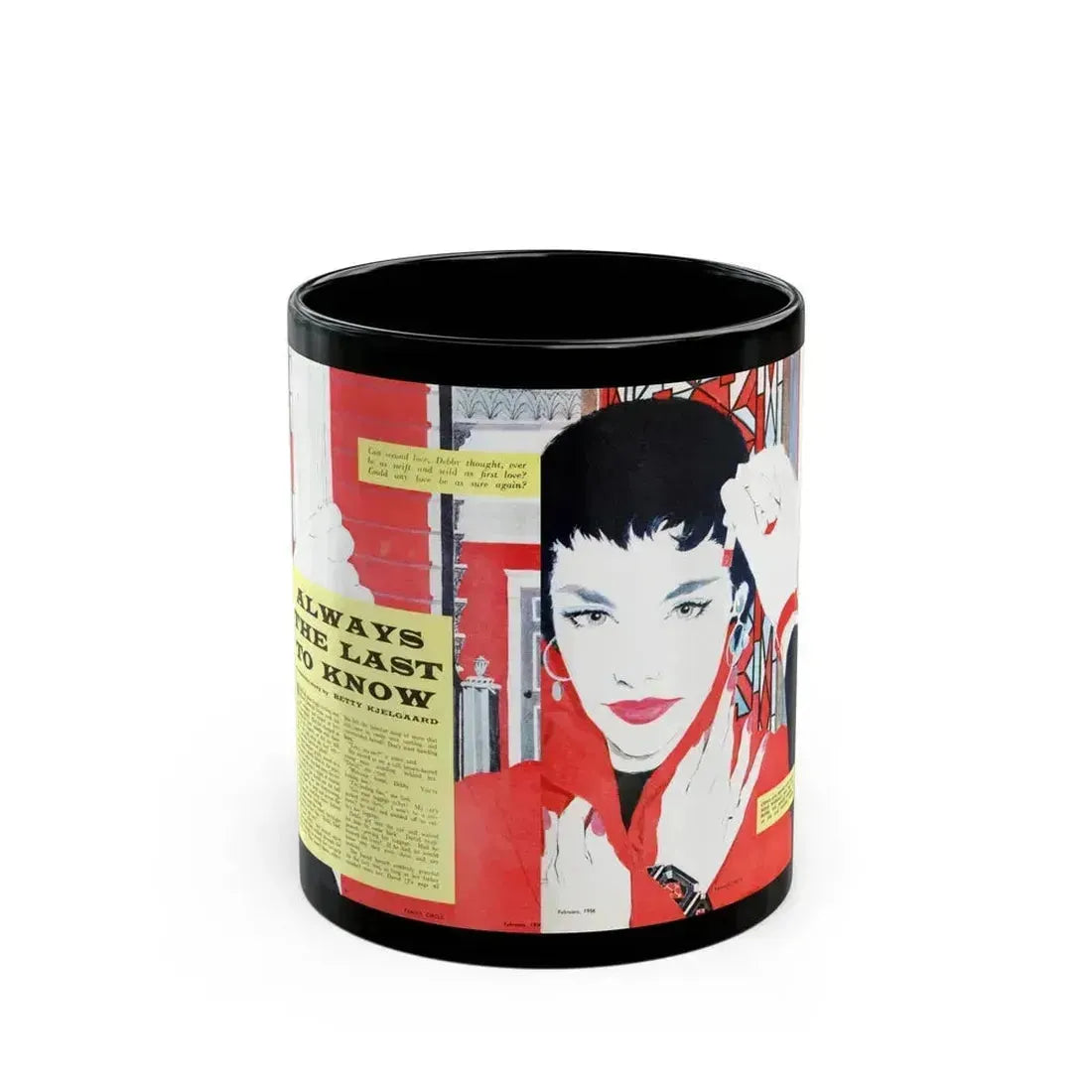 Always The Last To Know, Family Circle, February 1956 - Black Coffee Mug 11oz - Go Mug Yourself